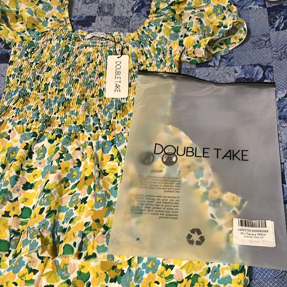 NWT Double Take smocked flounce Dress. - Picture 11 of 11